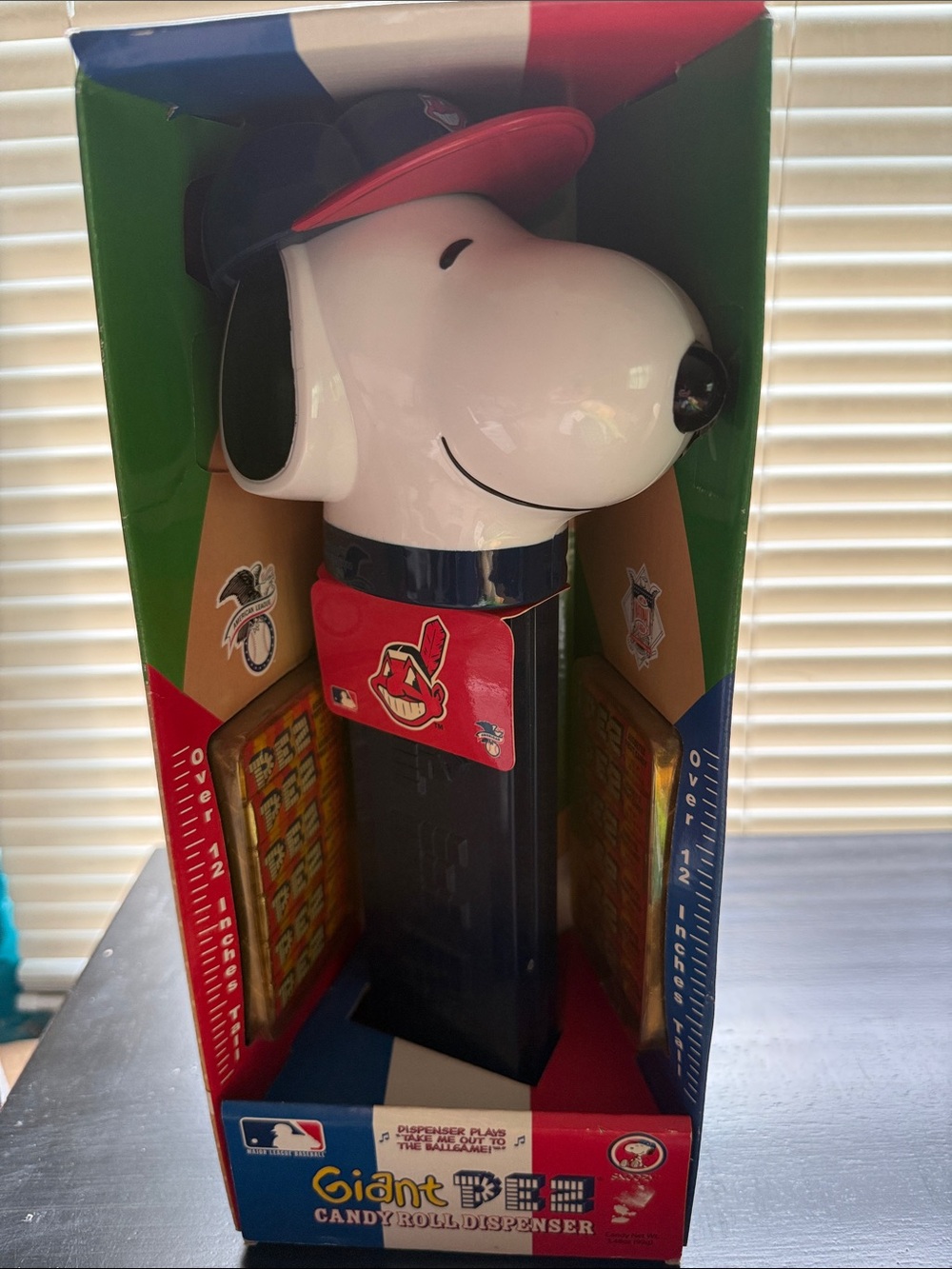 Peanuts/Cleveland Indians Giant Pez Dispenser, NIB